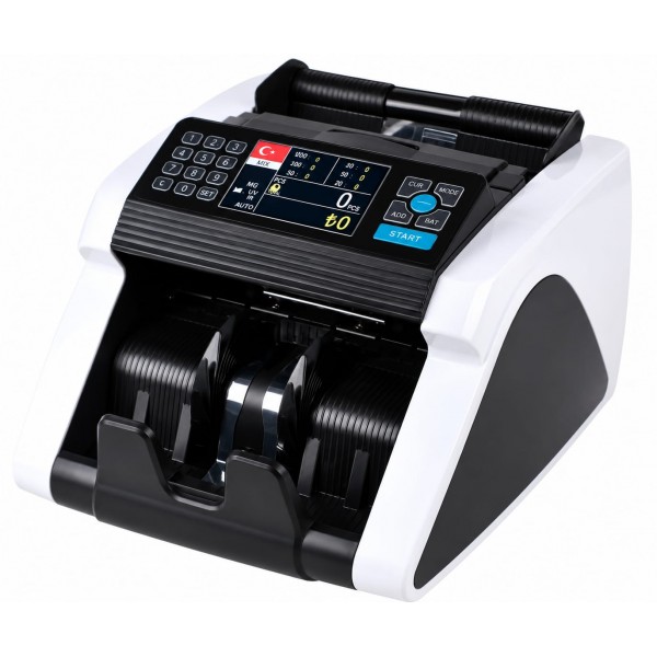  KRAL Mix TL ve Euro Karışık, Dolar, Gbp Adet Sayım Sahte Kontrollü Para Sayma Makinesi (Sesli Konuşma)